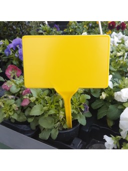 Pincho señalización plantas amarillo. 50 ud