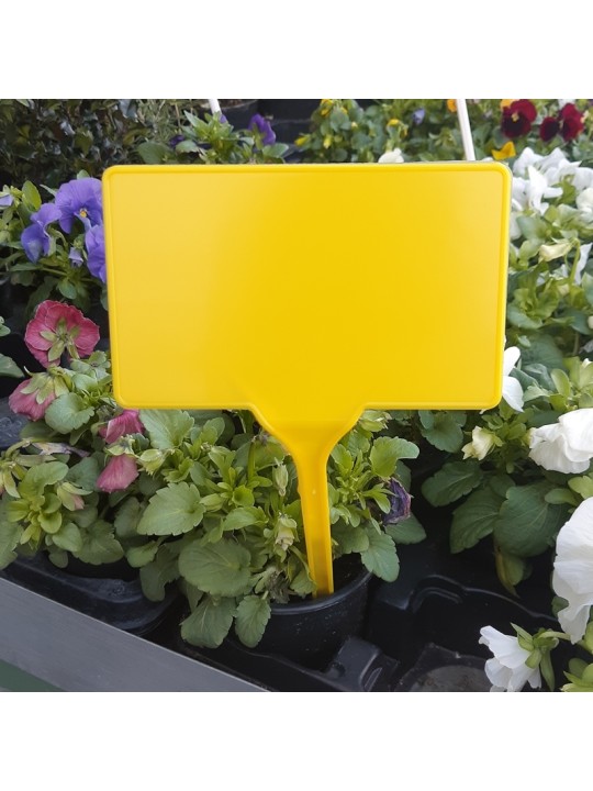 Pincho señalización plantas amarillo. 50 ud