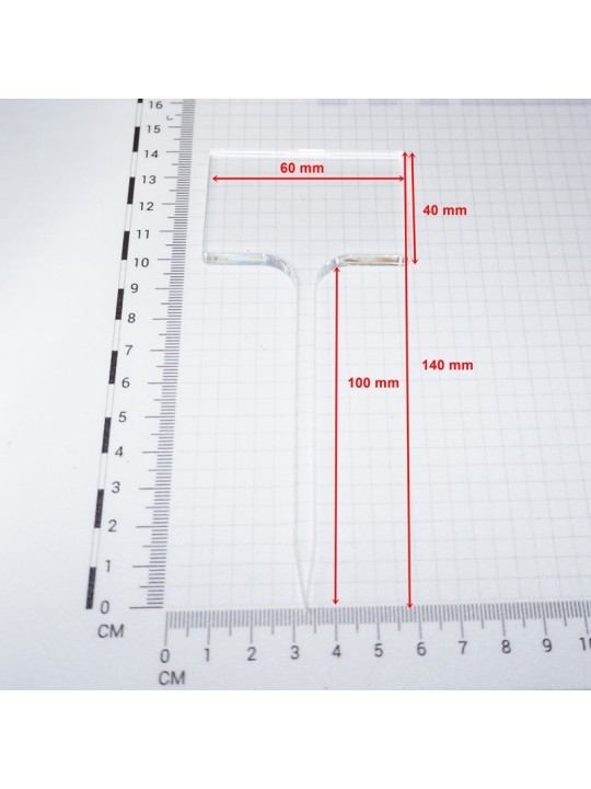 Pincho señalización rectangular Incoloro/Blanco