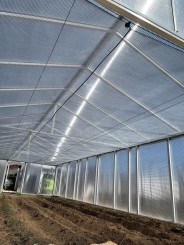 Malla de sombreo gris plata 70% en un invernadero en Tudela de Duero