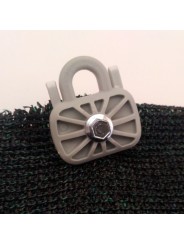 GRAPA MORSA GRIS CON TORNILLO