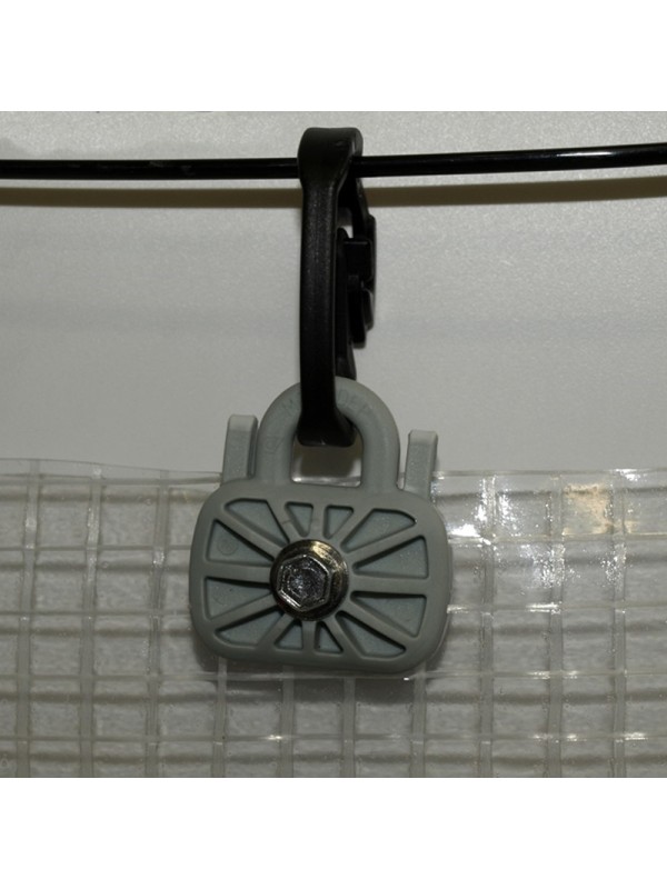 GRAPA MORSA GRIS CON TORNILLO