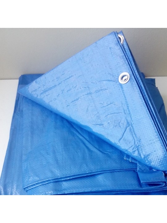 Lonas impermeables - Lonas de plástico - Toldo azul de rafia impermeable