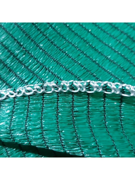 Malla de sombreo 90% confeccionada color verde 8x 8 metros - Mallas y Plásticos