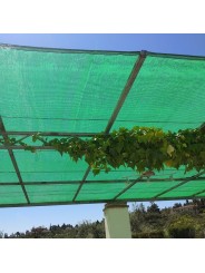 Malla de sombreo 90% confeccionada color verde 8x 8 metros - Mallas y Plásticos