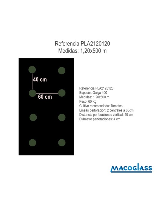 ACOLCHADO NEGRO TOMATES 1,20X1000