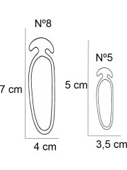 GOMAS-ANCLA ENTUTORAR 8CM, PAQ.300 UDS