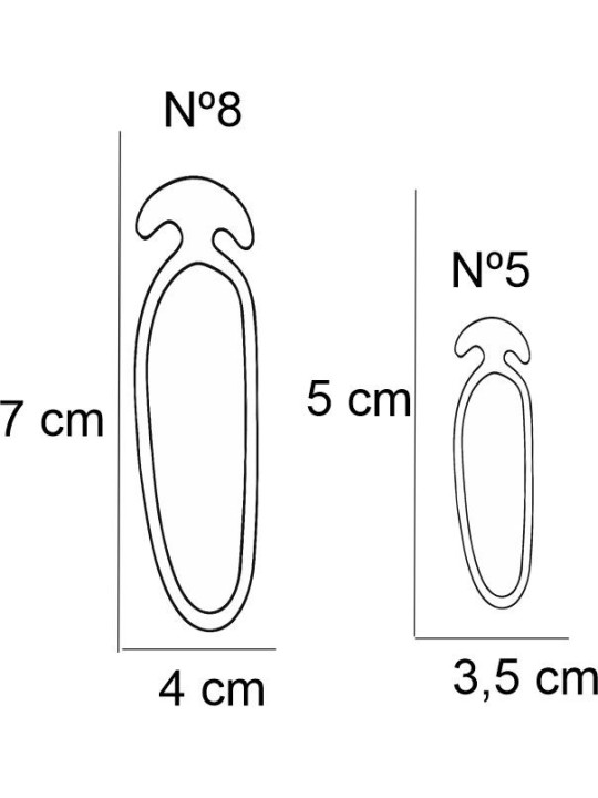 GOMAS-ANCLA ENTUTORAR 8CM, PAQ.300 UDS