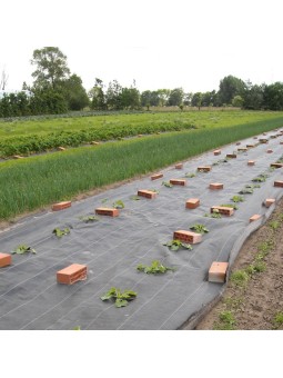Malla antihierbas de 130 g/m² de polietileno ideal paisajismo y jardin