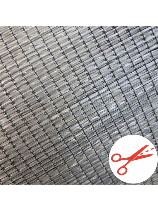 MALLA DE SOMBREO TERMOREFLECTANTE GRIS PLATA al corte