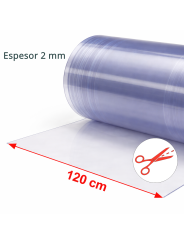 LAMA DE 2 MM DE ESPESOR PARA CORTINAS DE PVC. Rollo 120cm x20 m