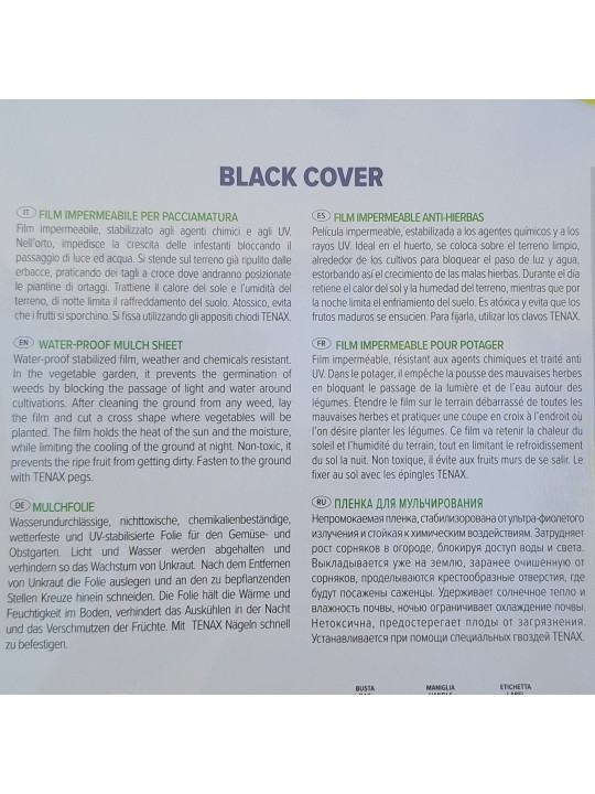 Plástico de acolchado negro para huerto | Control de malas hierbas