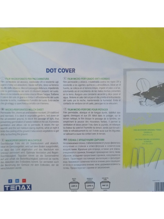 Plástico de acolchado negro para huerto  microperforado permeable| Control de malas hierbas