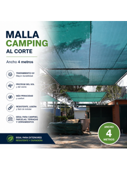 Malla Camping al Corte 4 m | Sombra y Privacidad