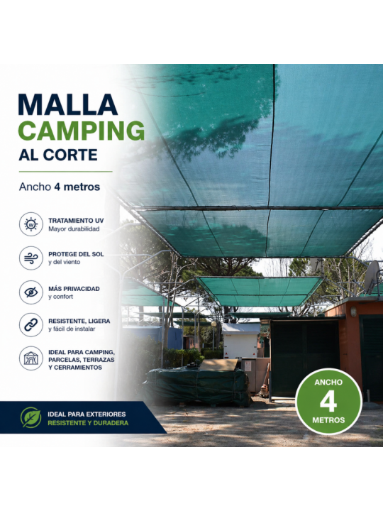 Malla Camping al Corte 4 m | Sombra y Privacidad