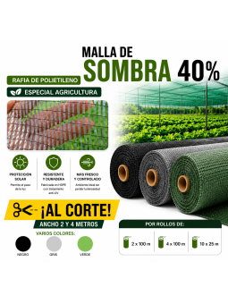 MALLA SOMBREO 40% AL CORTE