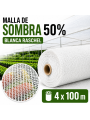 Malla de Sombreo Blanca 50% Raschel Rollos Completos