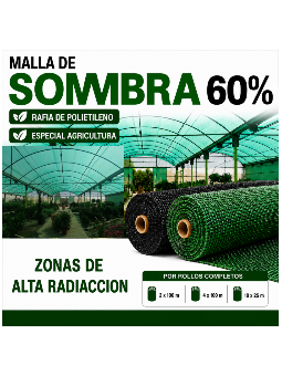 MALLA SOMBREO 60% ROLLOS