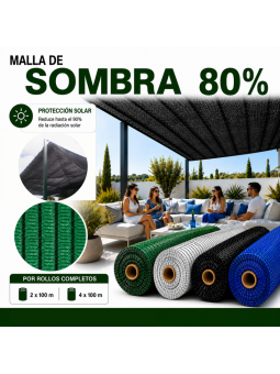 MALLA SOMBREO 80%  ROLLOS