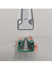 Perfil cincado con Clip PVC para Invernaderos.