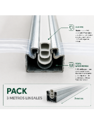 Perfil cincado con Clip PVC para Invernaderos.