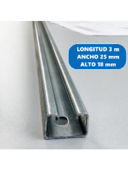 PERFIL OMEGA CINCADO PERFORADO 3 METROS LARGO