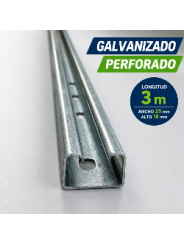 PERFIL OMEGA CINCADO PERFORADO 3 METROS LARGO
