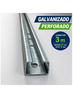 PERFIL OMEGA CINCADO PERFORADO 3 METROS LARGO