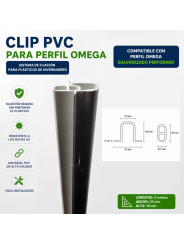PERFIL DE PVC DOS PIEZAS. 3 METROS LARGO