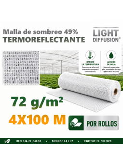 MALLA DE SOMBREO TERMOREFLECTANTE ROLLOS 4x100 m
