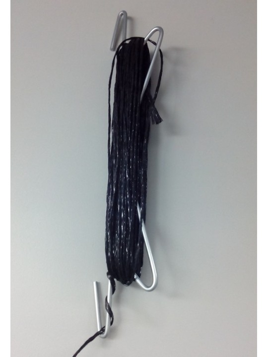 PERCHA METAL HOOK 18CMS+18MTS.NEGRO(50u)