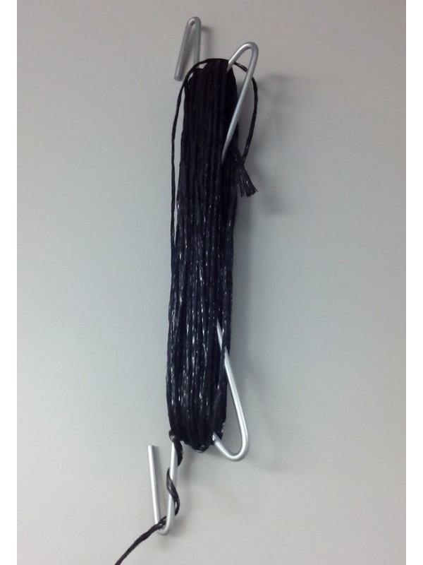 PERCHA METAL HOOK 18CMS+18MTS.NEGRO(50u)