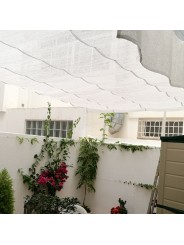 MALLA SOMBREO 50% BLANCA RASCHEL  ROLLOS
