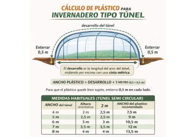 Invernaderos Tipo Túnel. ¿Cuánto plástico necesito? image